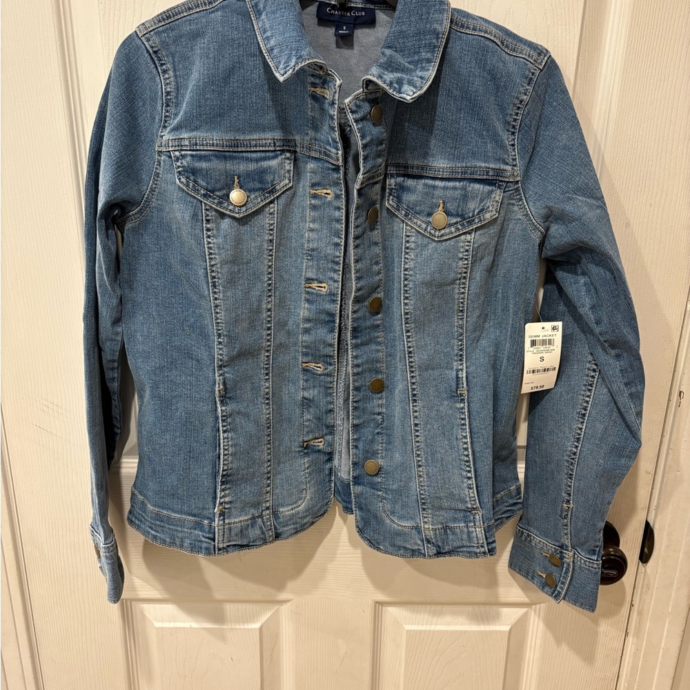 Charter Club Light Blue Denim Jacket